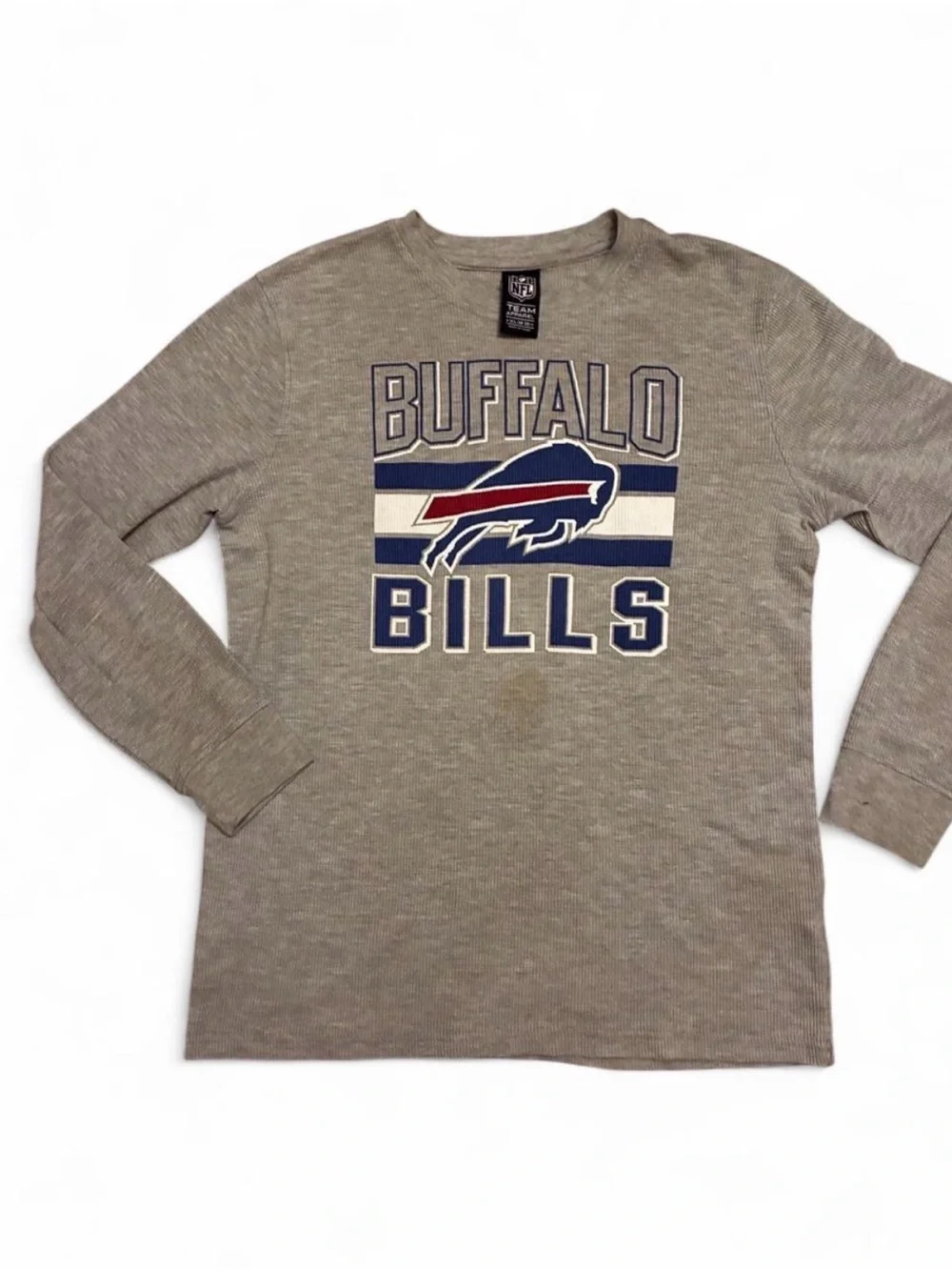 Official NFL Team Apparel Buffalo Bills Waffle Knit Long Sleeve shirt YOUTH XL